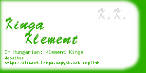 kinga klement business card